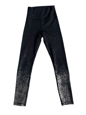 Zyia Active Alloy Ombré High Waisted Legging Black Gunmetal Speckle Women’s Sz 2